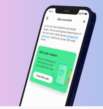 QR code uitprinten of app op telefoon zetten